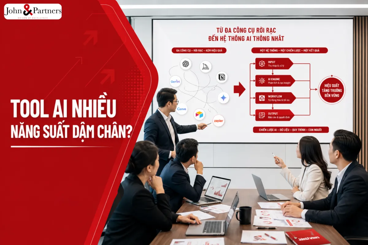 Mua đủ loại Tool AI nhưng năng suất Marketing và Vận hành vẫn dậm chân tại chỗ