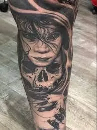 Girl Skull tattoo, forearm tattoo, sleeve tattoo las Vegas