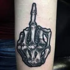 Skull finger tattoo design Las Vegas