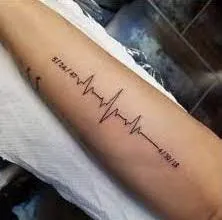 Pulse rate, heart rate tattoo Las Vegas