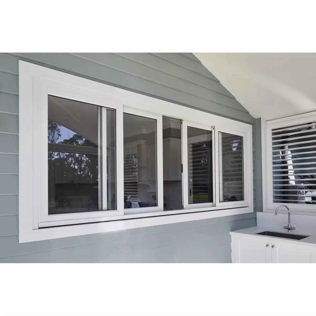 uPVC 4-Panel Sliding Windows