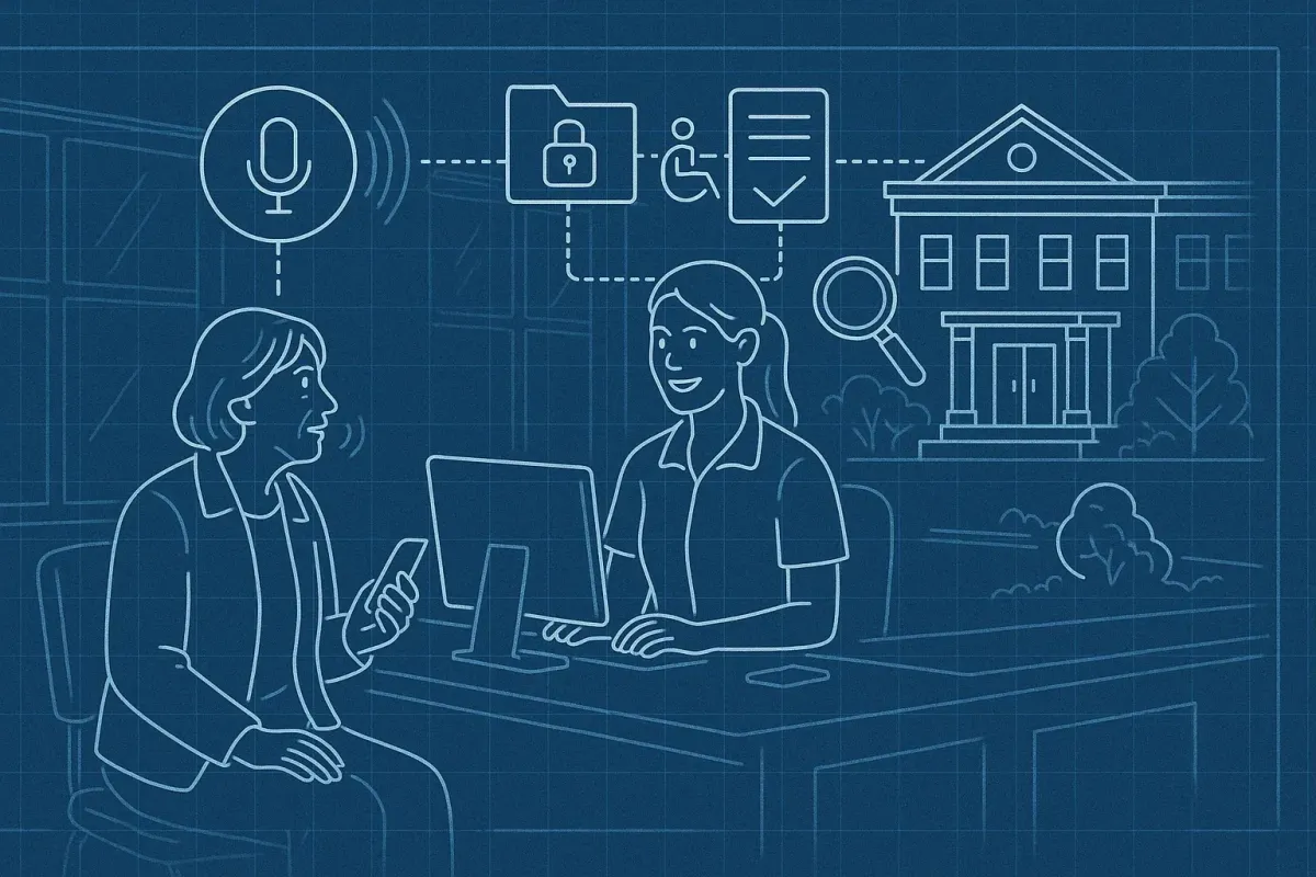 Customer service hero illustrating Municipal Voice AI Governance