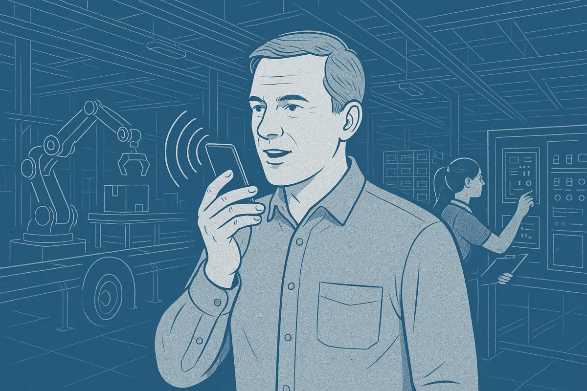 Customer service hero illustrating Manufacturing Voice AI