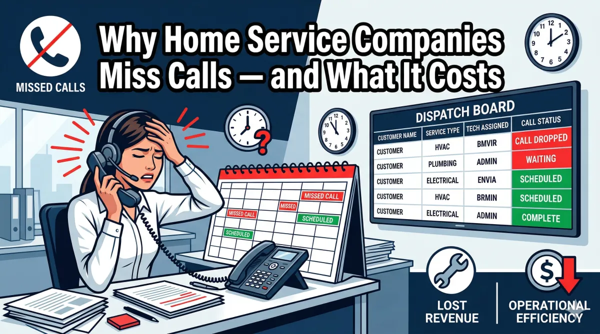 Why Home Service Companies Miss Calls — and What It Costs