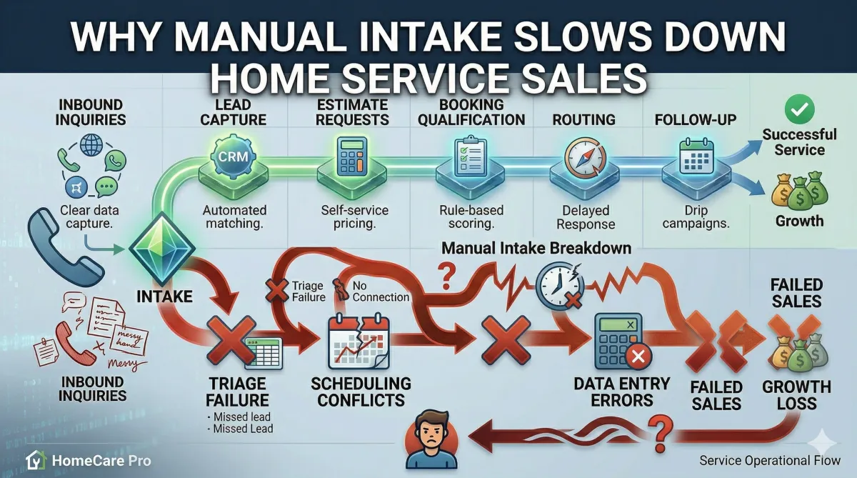 Why Manual Intake Slows Down Home Service Sales
