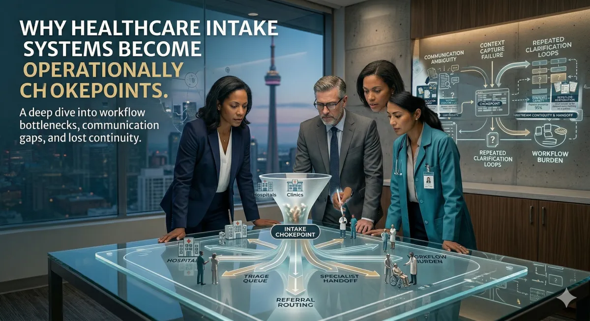 Why Healthcare Intake Systems Become Operationally Chokepoints thumbnail for a healthcare workflow systems article