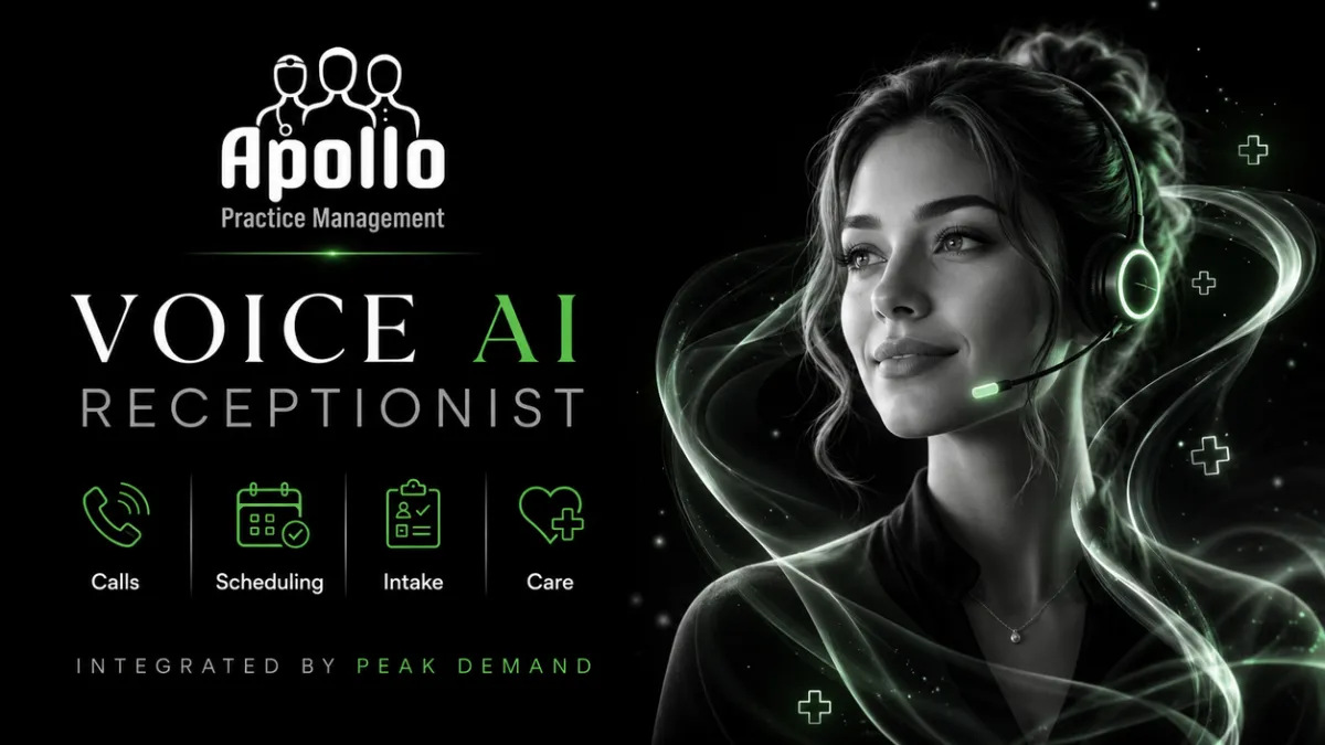 Voice AI integration with Apollo Practice Management for physical therapy scheduling intake and rehab workflow continuity