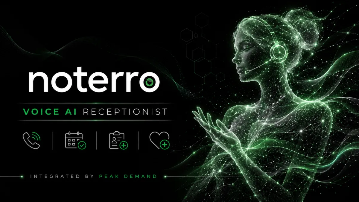Voice AI integration with Noterro and SOAP Vault for wellness scheduling intake waitlist support billing routing and front-desk workflows.