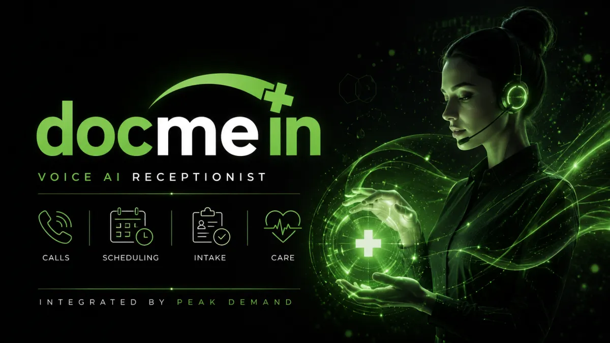 Voice AI integration with DocMeIn for medical scheduling patient reminders appointment requests recalls and front-desk workflows.