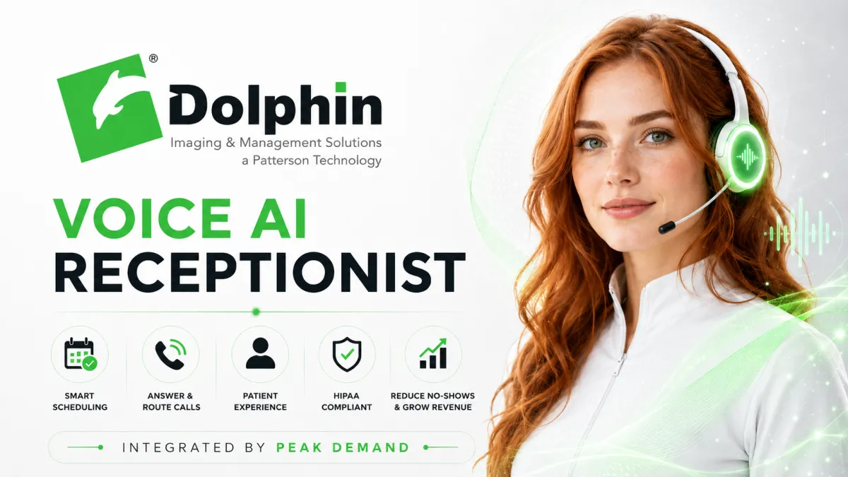 Voice AI integration with Dolphin for orthodontic dental specialty scheduling imaging records payment questions consultation capture and front-desk workflows.