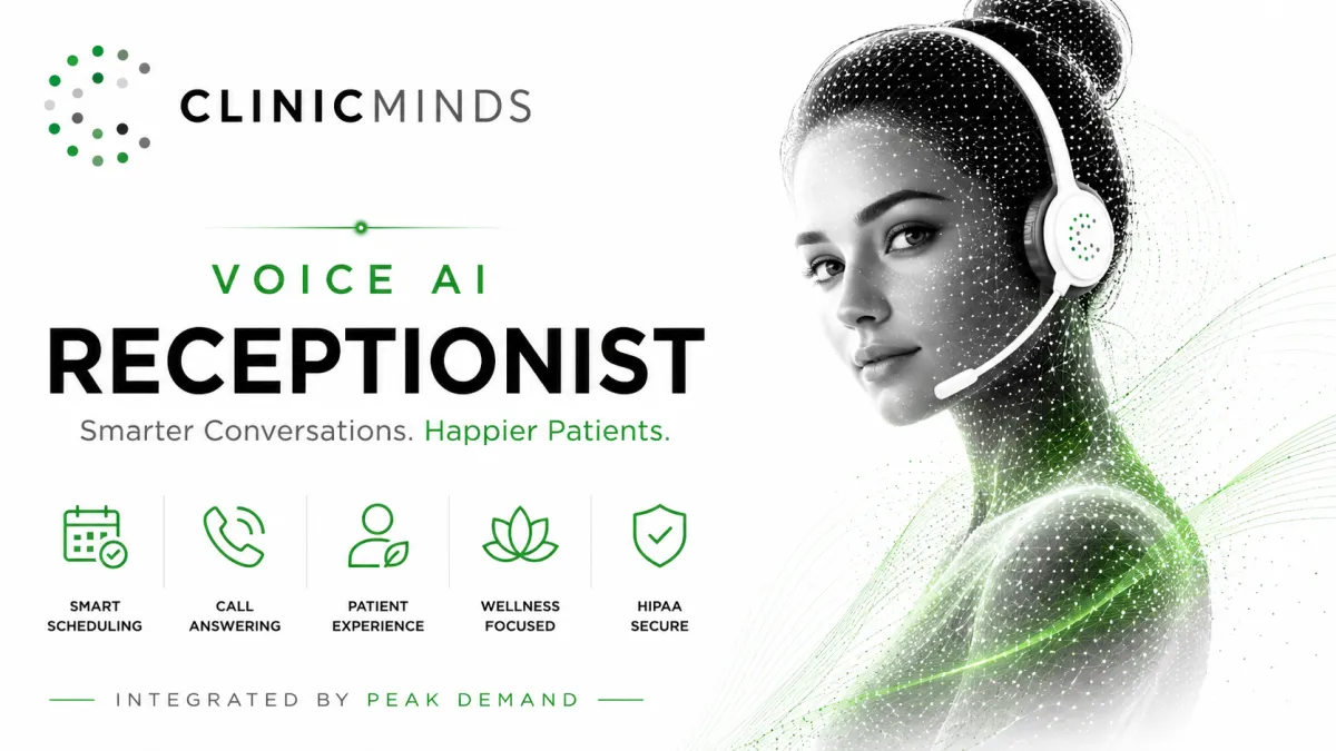 Voice AI integration with Clinicminds for aesthetic clinic scheduling, consultation capture, online booking support, medical records, payments, marketing, patient communication, and front-desk workflows