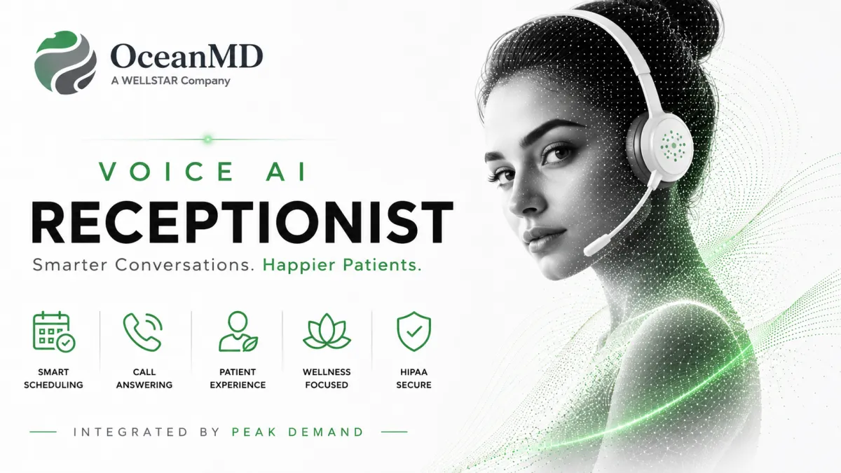 Voice AI integration with OceanMD for eReferrals, Ocean Forms, patient engagement, online booking, secure messaging, referral routing, and Canadian healthcare interoperability workflows