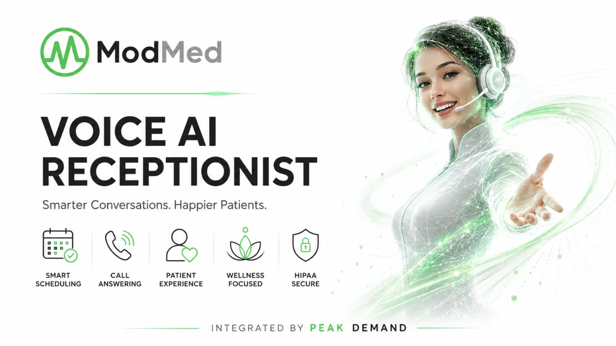 Voice AI integration with ModMed for specialty EHR, practice management, patient engagement, scheduling, intake, billing, RCM, and specialty clinic workflow automation