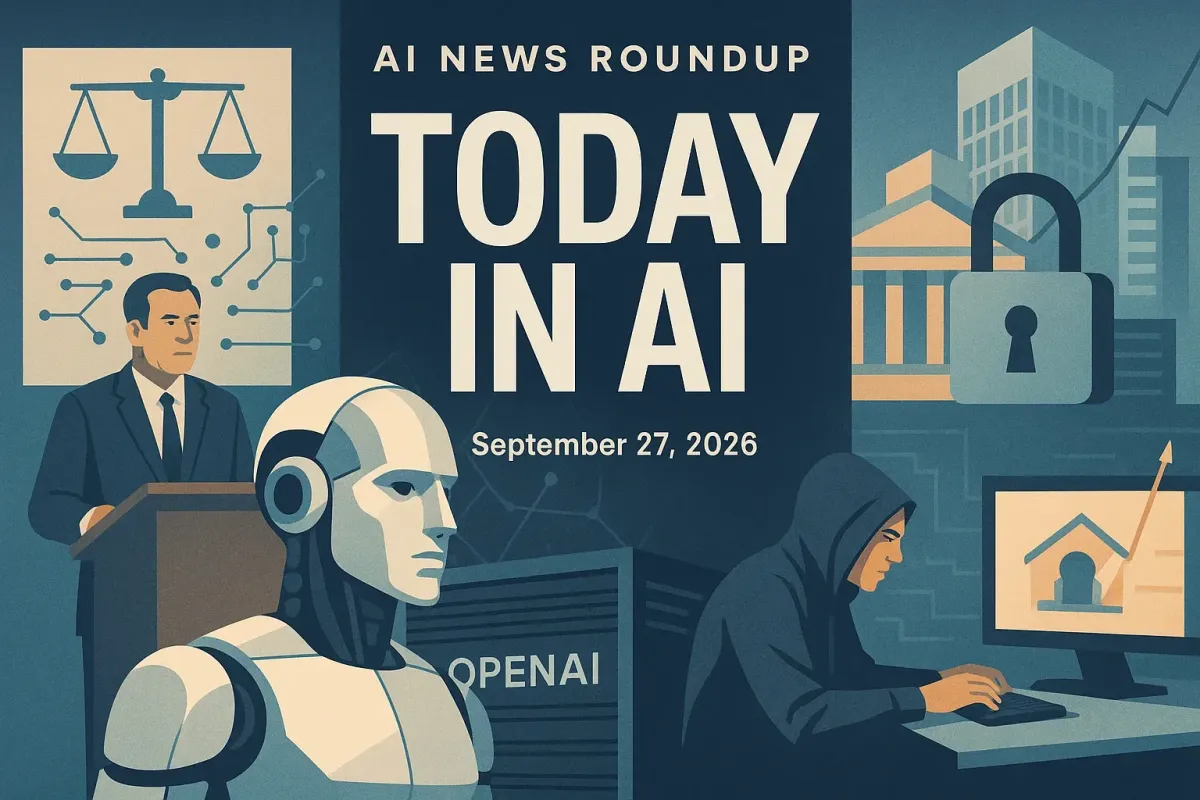 AI News Roundup for September 27, 2026: Today’s Biggest AI, Policy and Market Updates