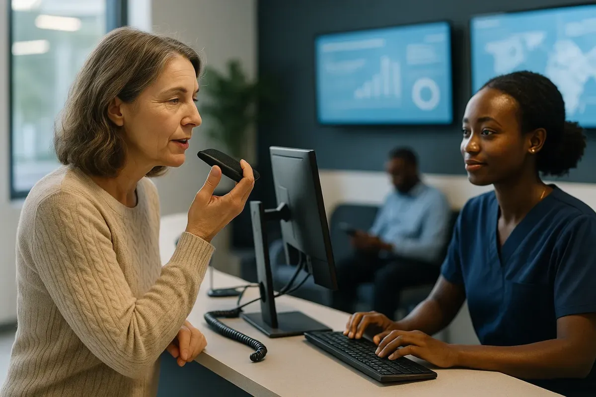 Customer service hero illustrating Healthcare Voice AI KPIs