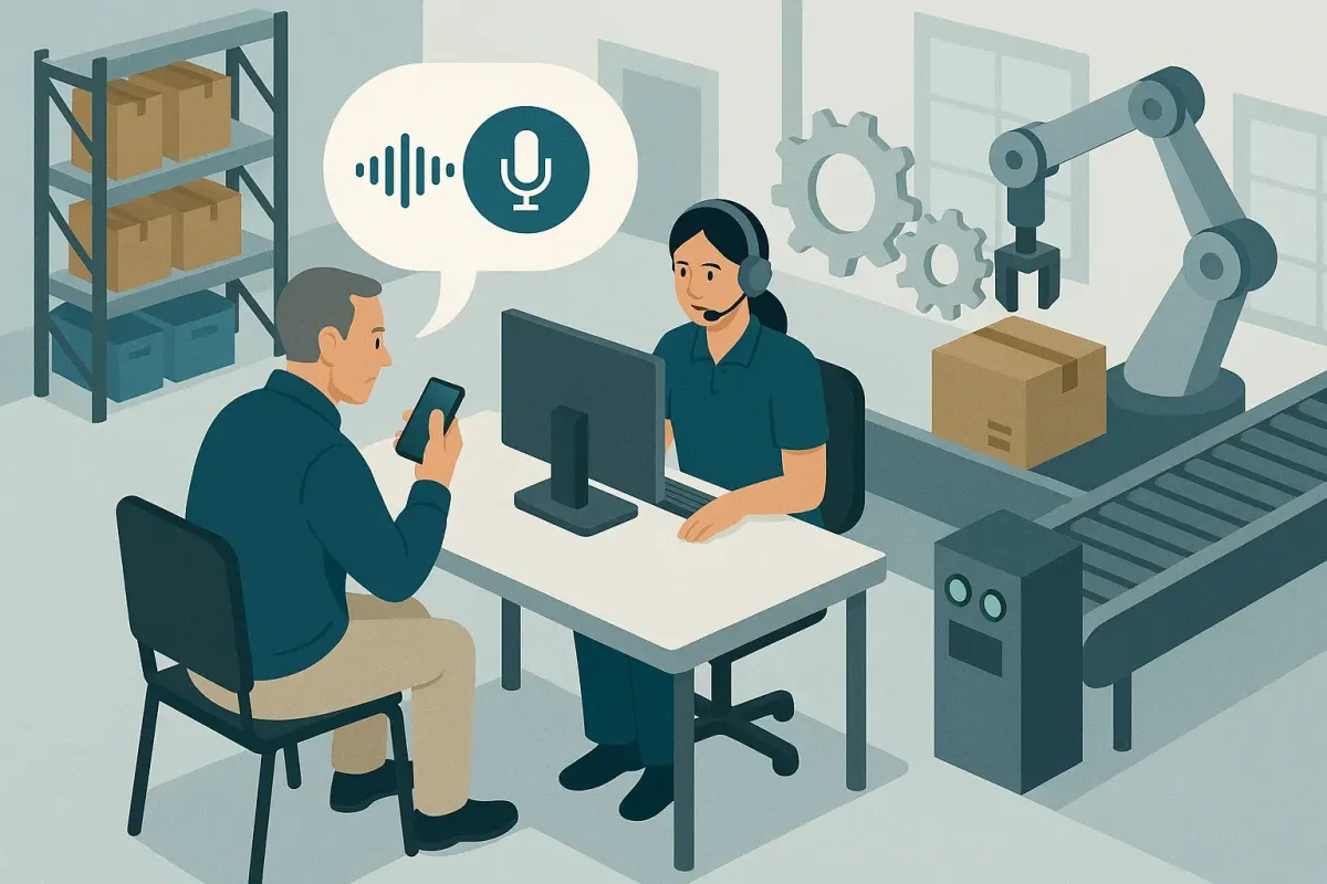 Voice AI for Manufacturing Customer Service and Parts Requests