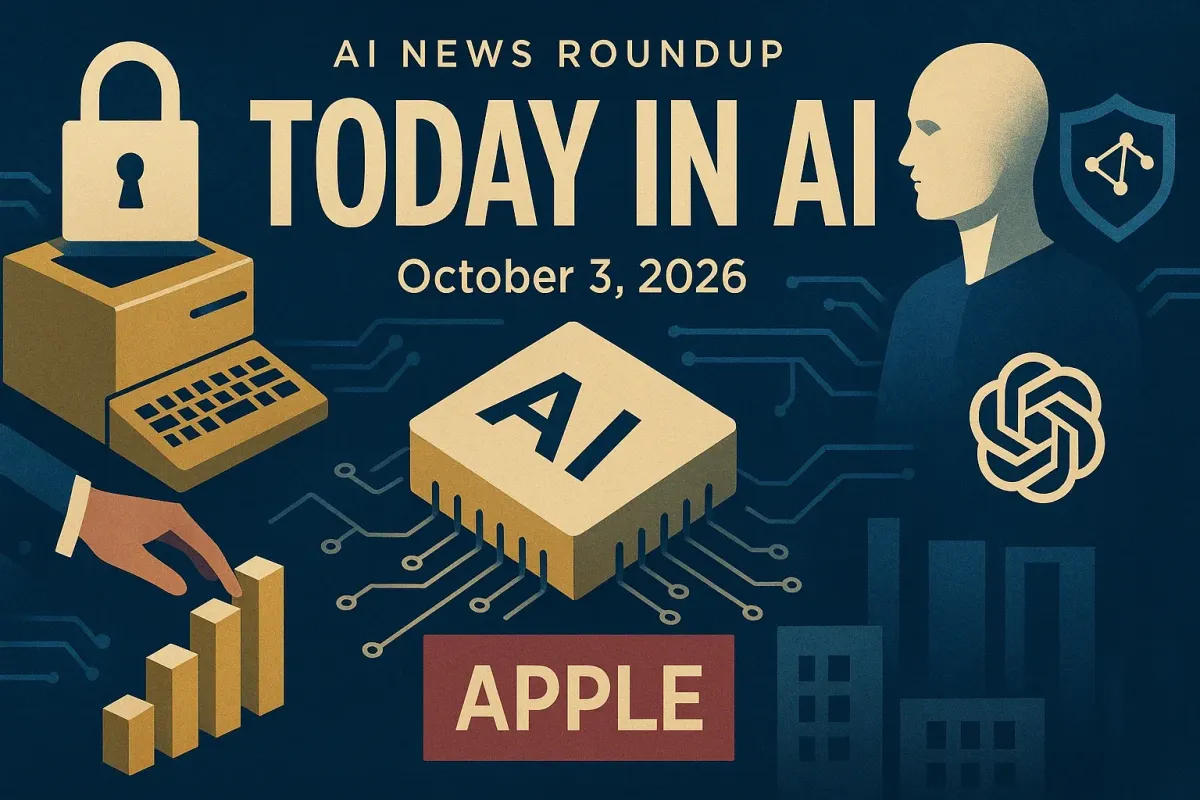 AI News Roundup for October 3, 2026: Today’s Biggest AI, Policy and Market Updates