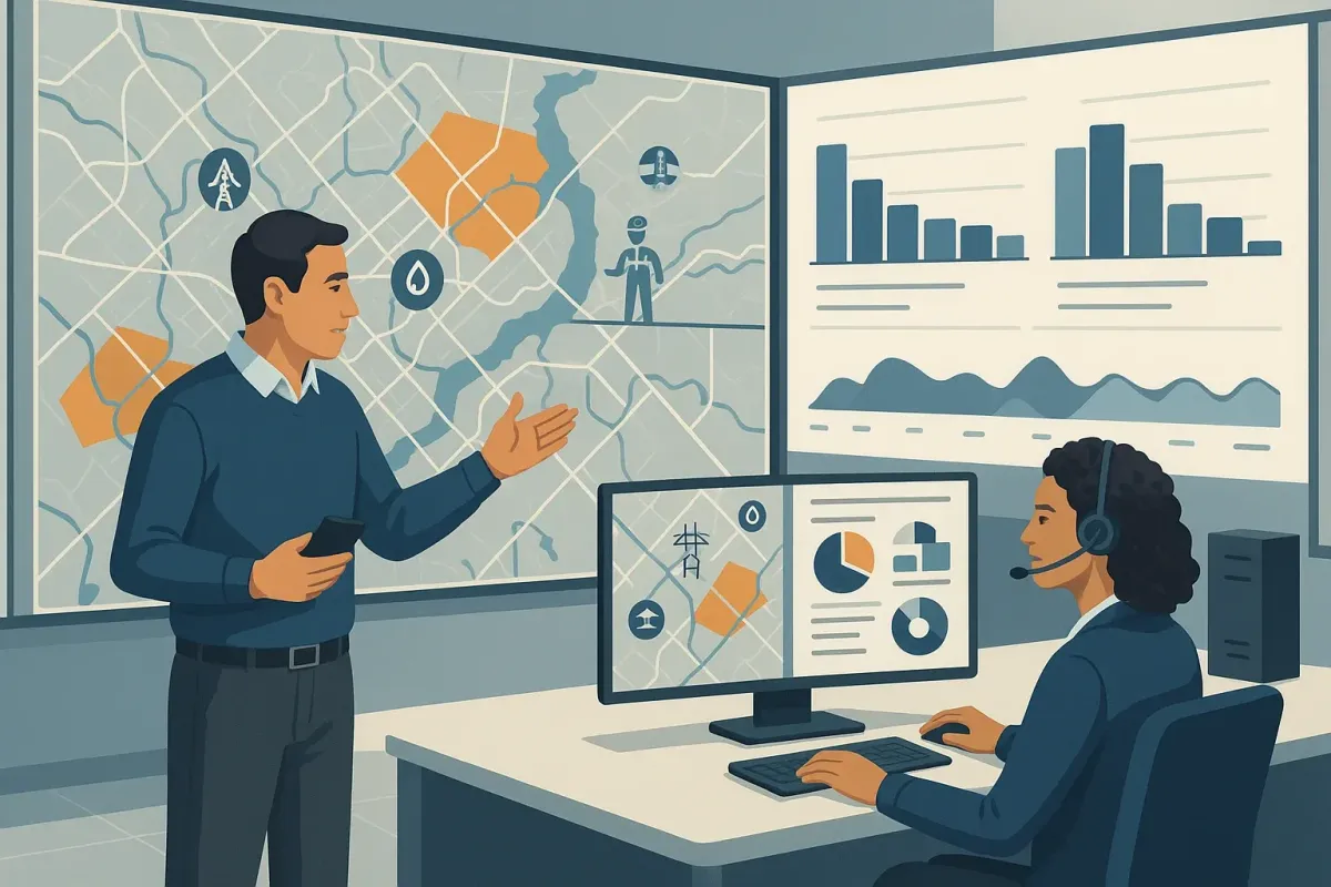 Utility operations hero illustrating utility Voice AI measurement