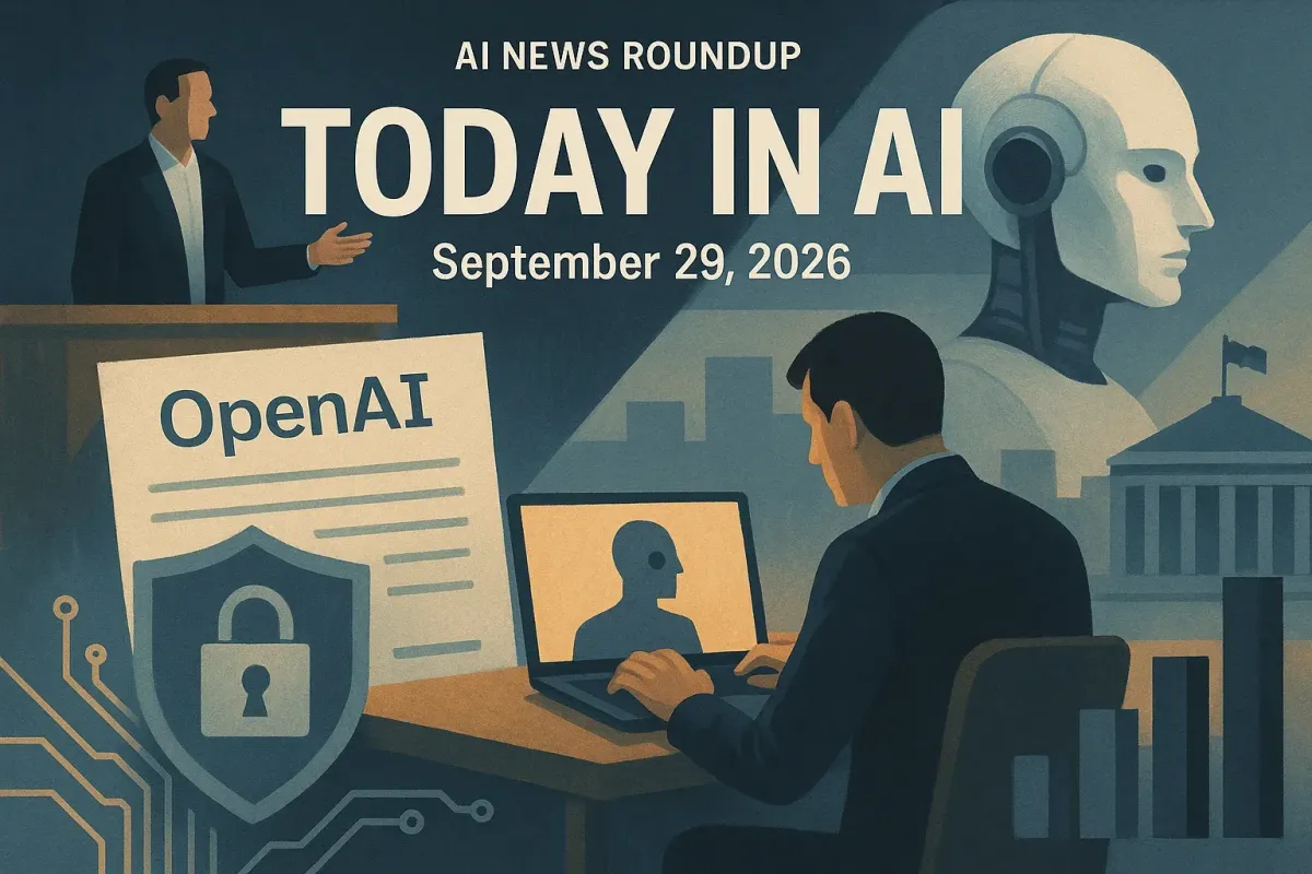 AI News Roundup for September 29, 2026: Today’s Biggest AI, Policy and Market Updates