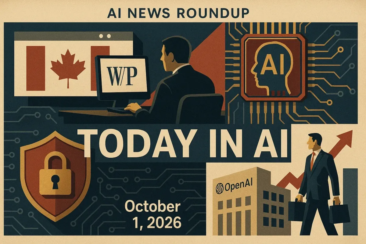 AI News Roundup for October 1, 2026: Today’s Biggest AI, Policy and Market Updates