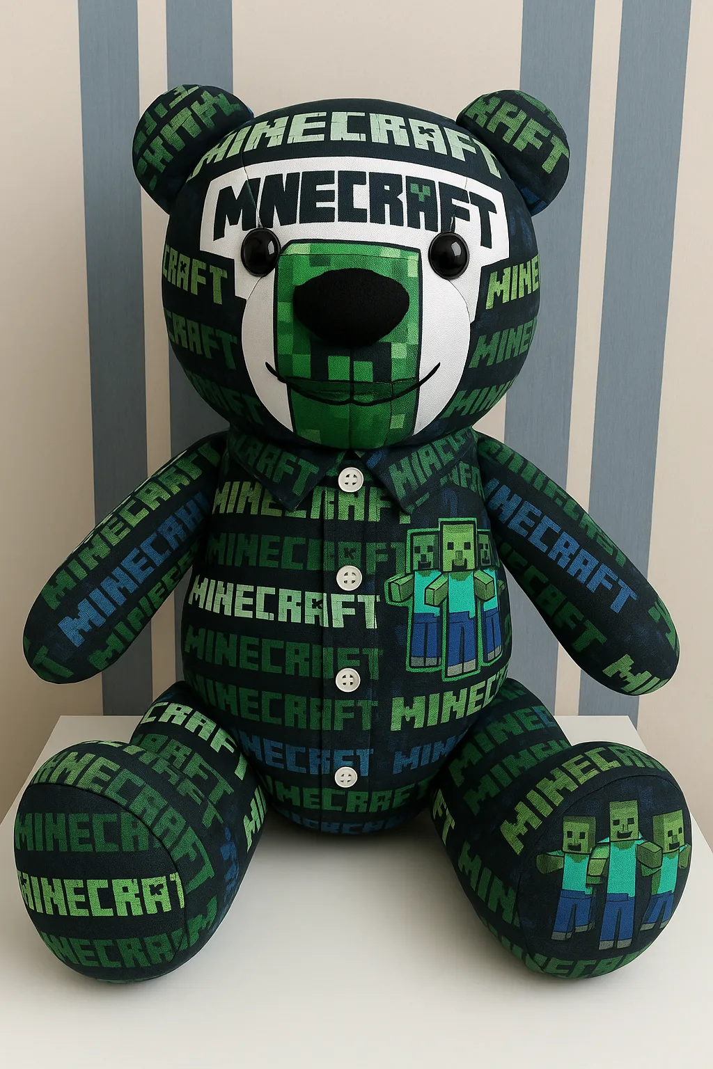 A brown teddy bear is posing for the camera.