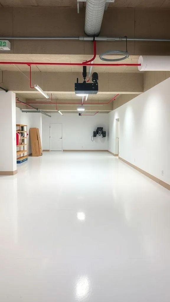 commercial epoxy flooring service in Evergreen showing durable non-slip coating