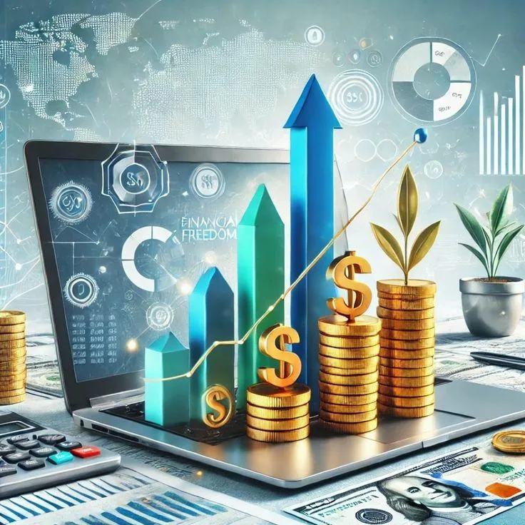 Digital marketing strategy illustration with festive holiday-themed icons representing Q4 growth
