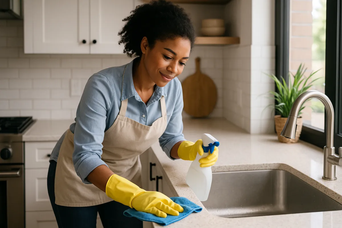 home prepped for professional cleaning with clutter cleared and surfaces accessible