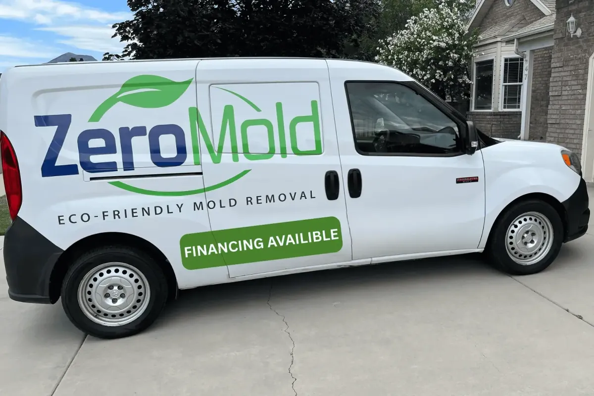 ZeroMold van with financing available sign