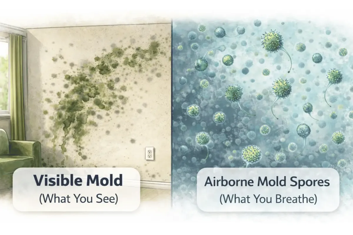 Illustration of the two parts of mold 