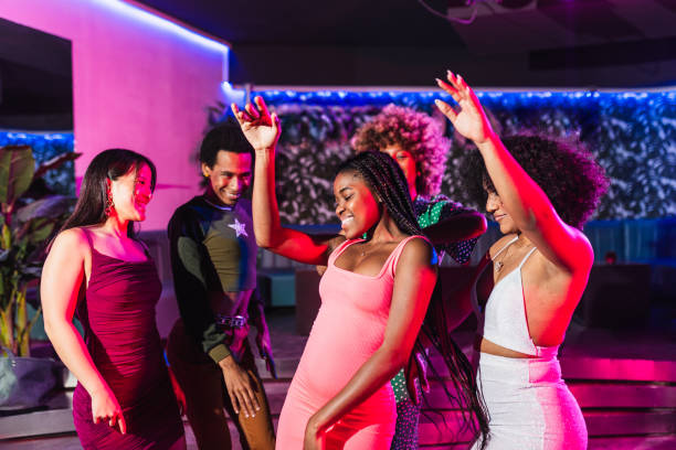 People enjoying a party and dancing at a Metro Detroit event venue venue