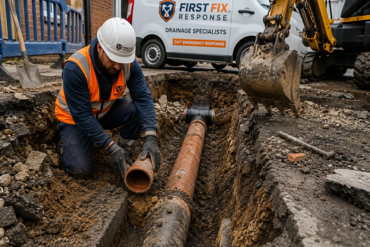 COMMERCIAL DRAIN EXCAVATION