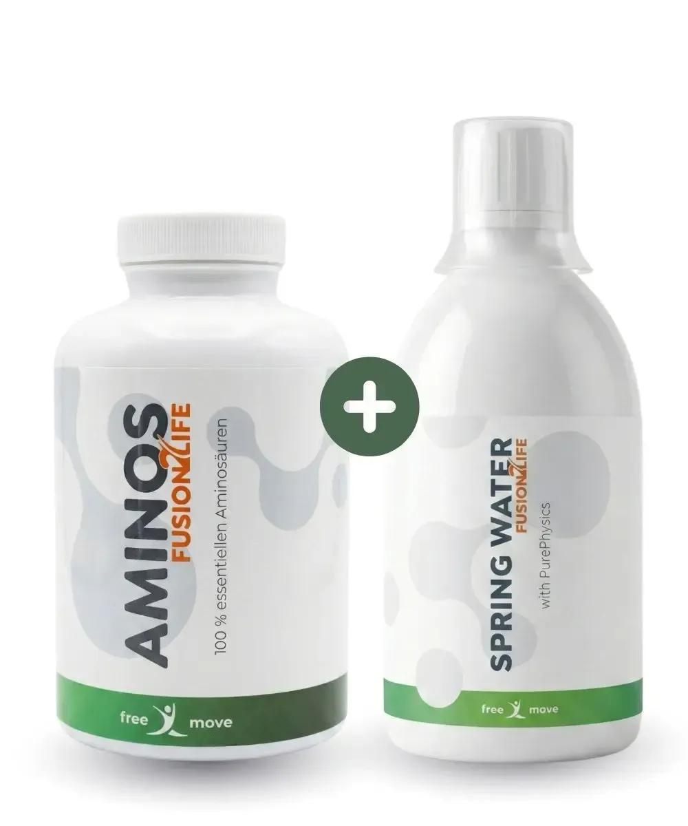 Fusion2Life Aminosäuren Set mit Spring Water für effektiven Muskelaufbau und Regeneration