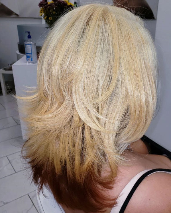 extra light blonde copper color garland