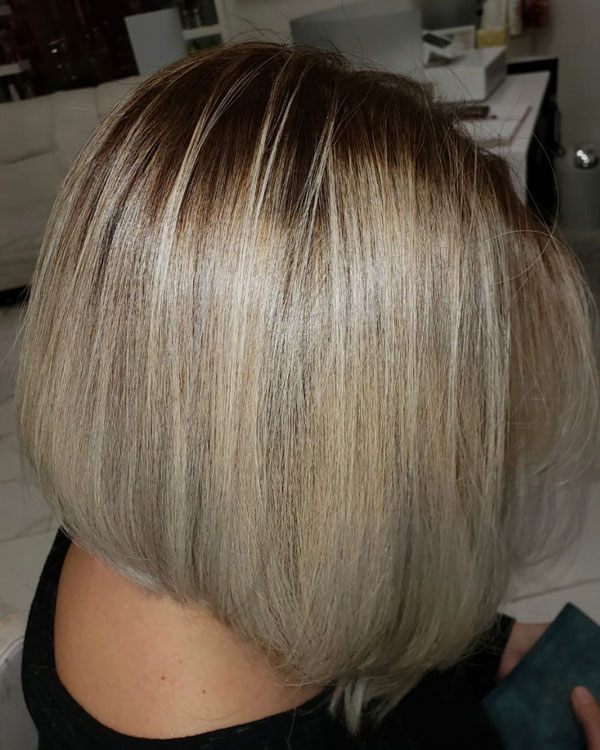 haircut and balayage at garland 