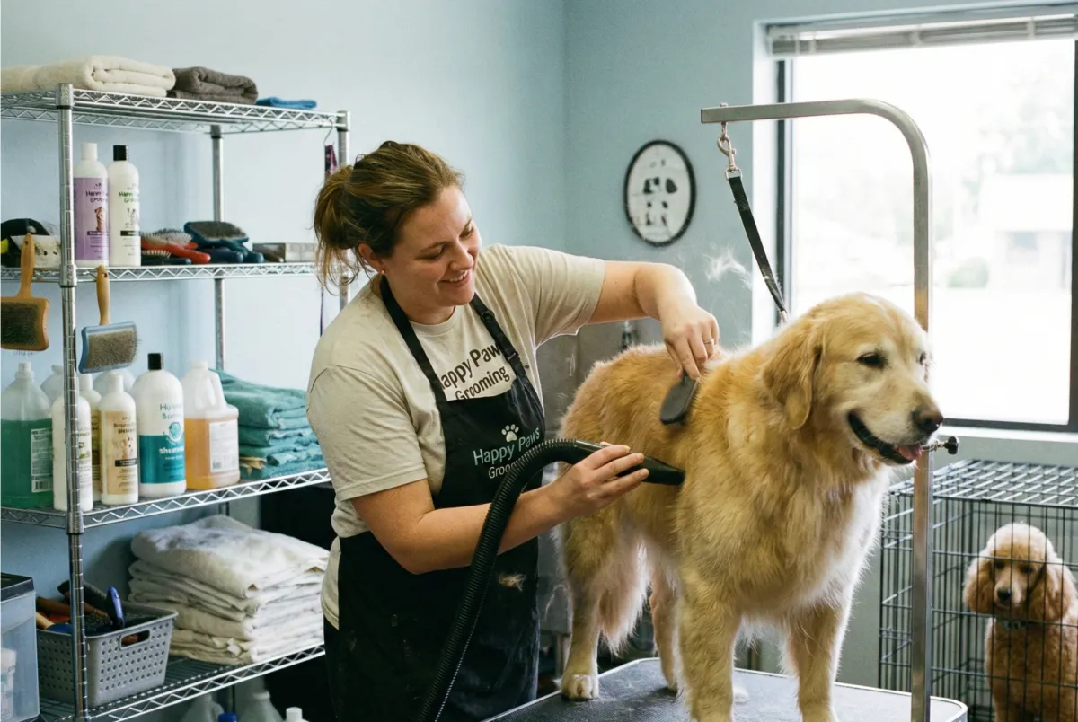 Dog grooming business website and SEO