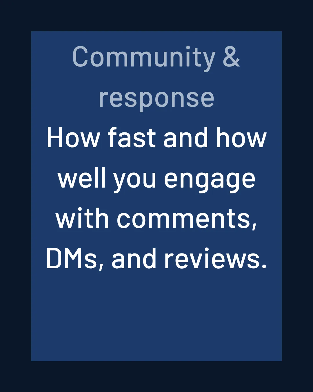 community and response