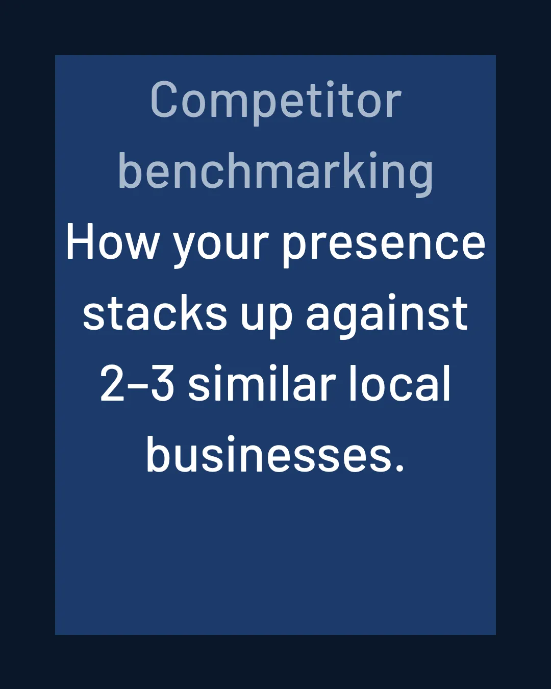 Competitive benchmarking