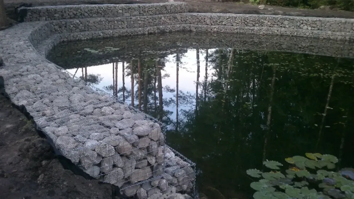 Kivikaru gabioon nõlvade kindlustus