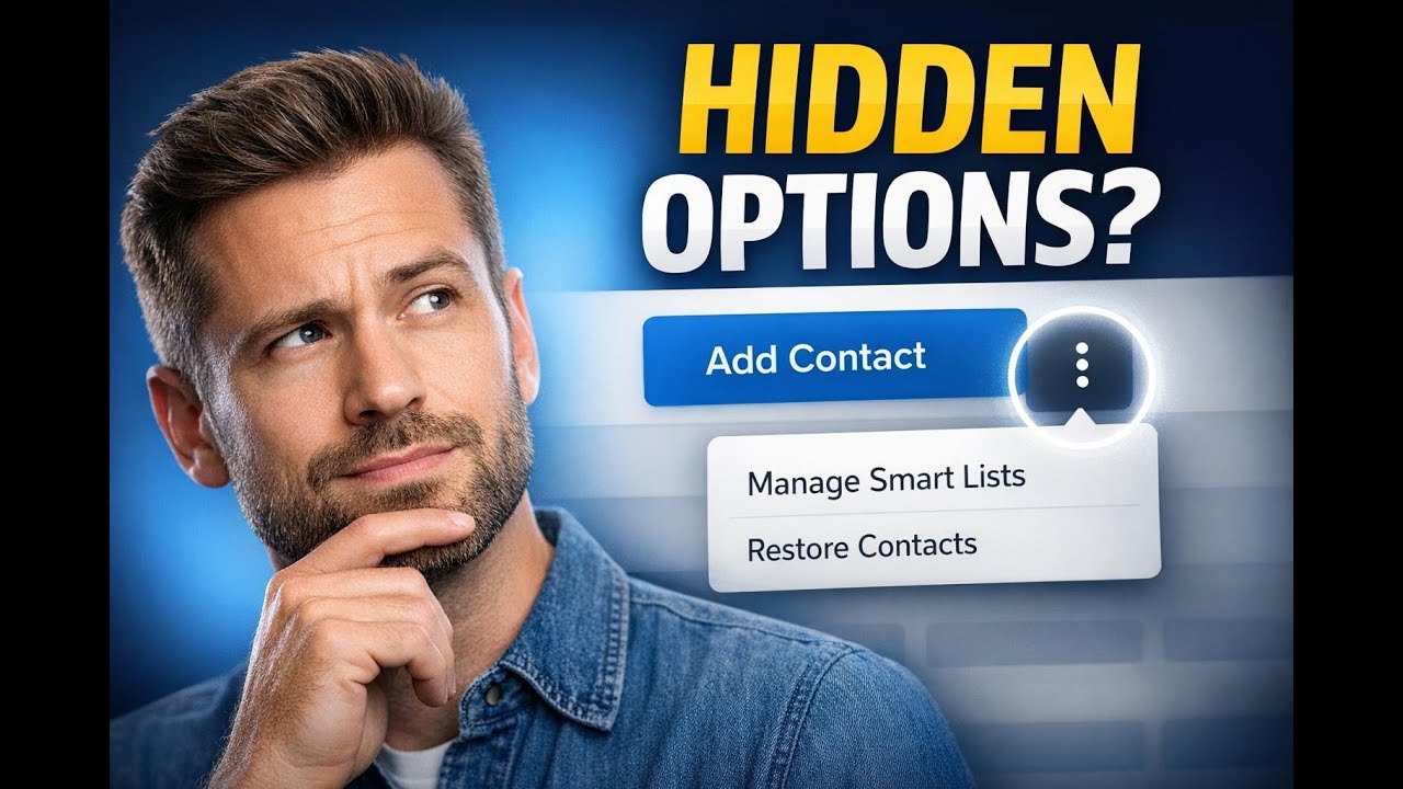 Manage Smart Lists and Restore moved to three-dot menu
