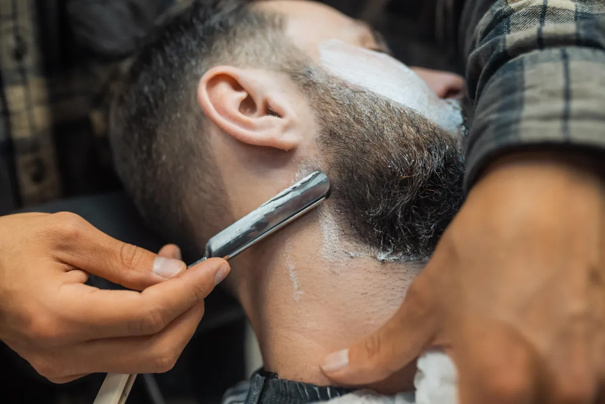 barber shop haircut and shave service 