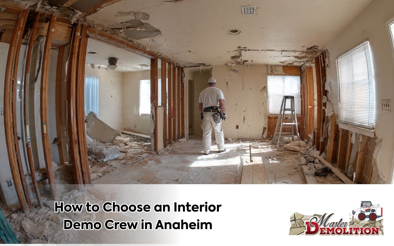 Checklist for choosing an interior demo crew in Anaheim with licensing, dust control, timeline, and cleanup steps
