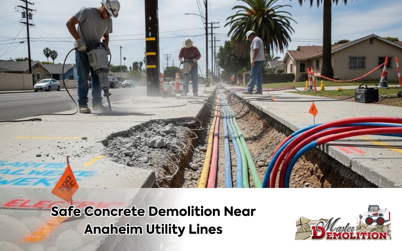 Safe Concrete Demolition Near Anaheim Utility Lines
