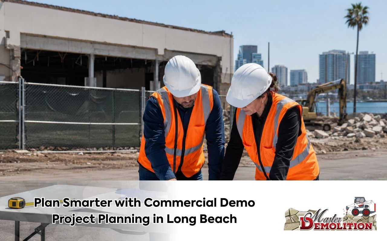 Commercial demo project planning for a Long Beach worksite