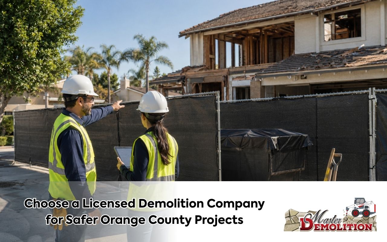 Licensed demolition company preparing a safer Orange County project