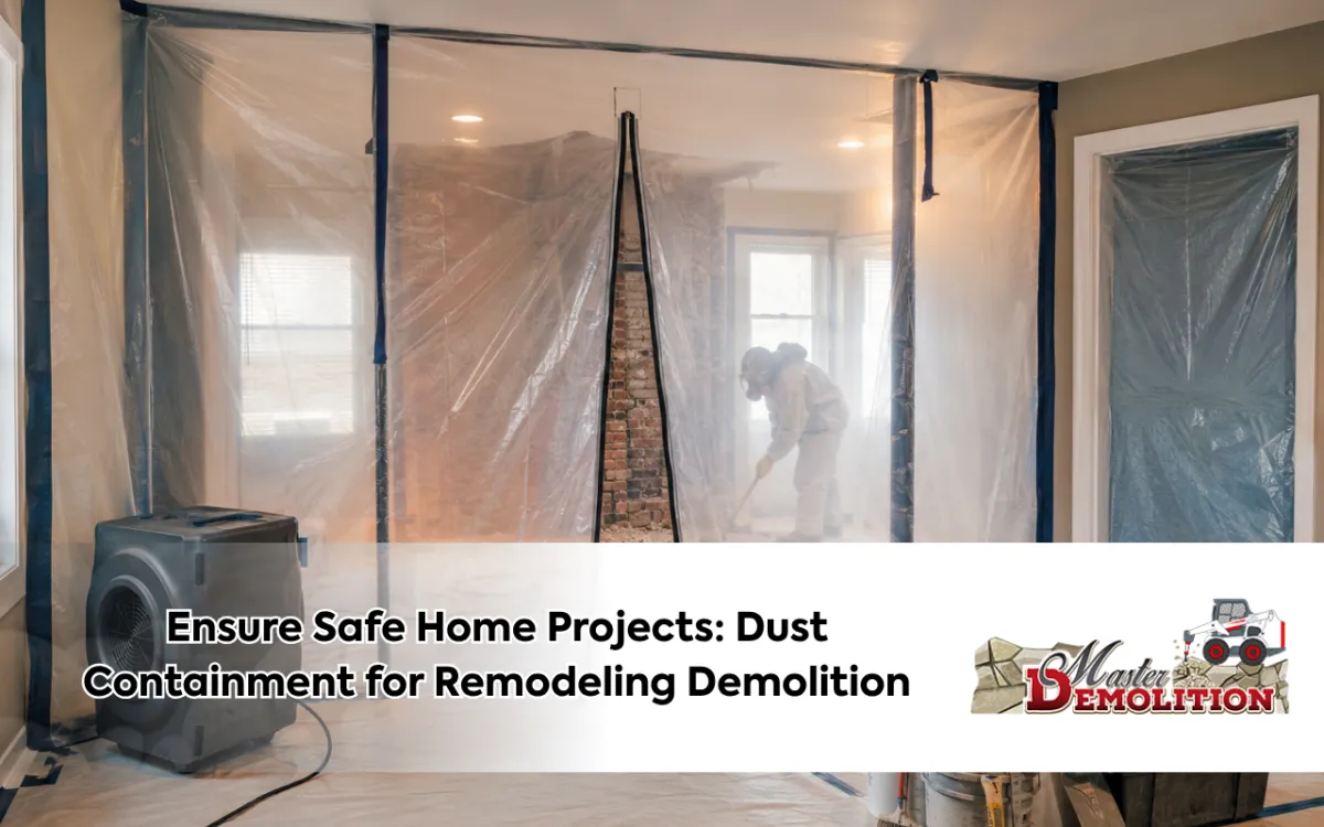 Dust containment for remodeling demolition inside a protected home work area