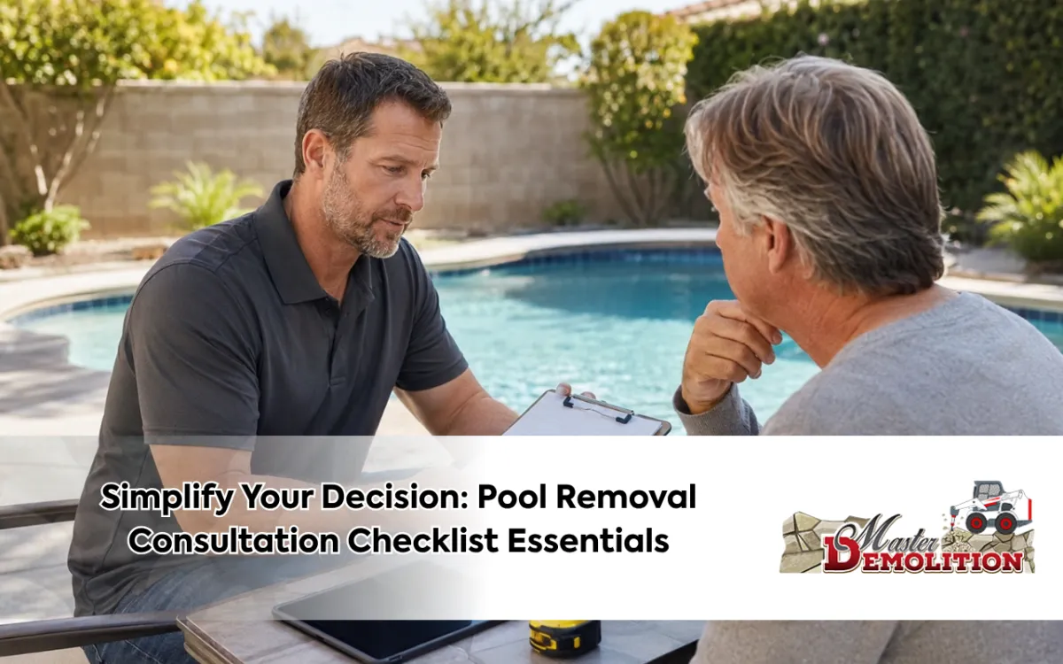  Pool Removal Consultation Checklist for Better Planning