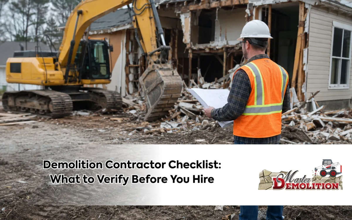 Licensed demolition contractor reviewing project scope before demolition begins
