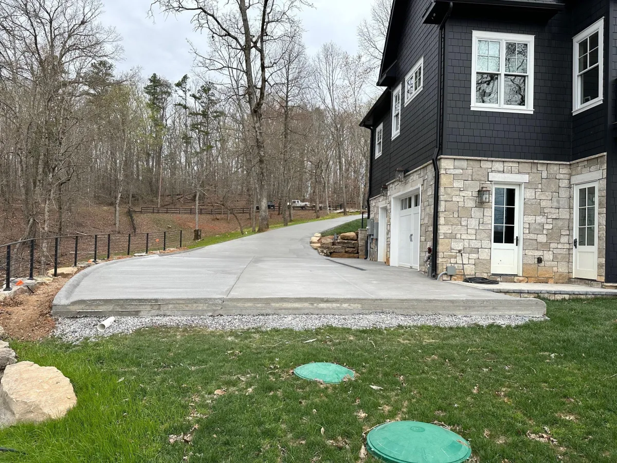 beautiful concrete driveway project in knox county - Focus Construction TN