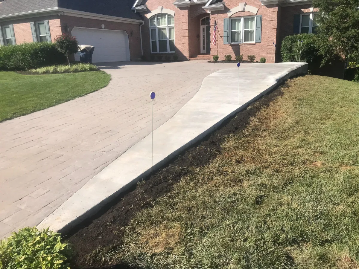 decorative concrete patio installation in Knoxville - Focus Construction TN